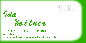 ida wollner business card